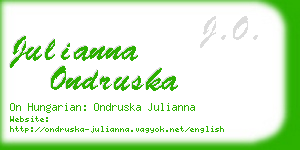 julianna ondruska business card